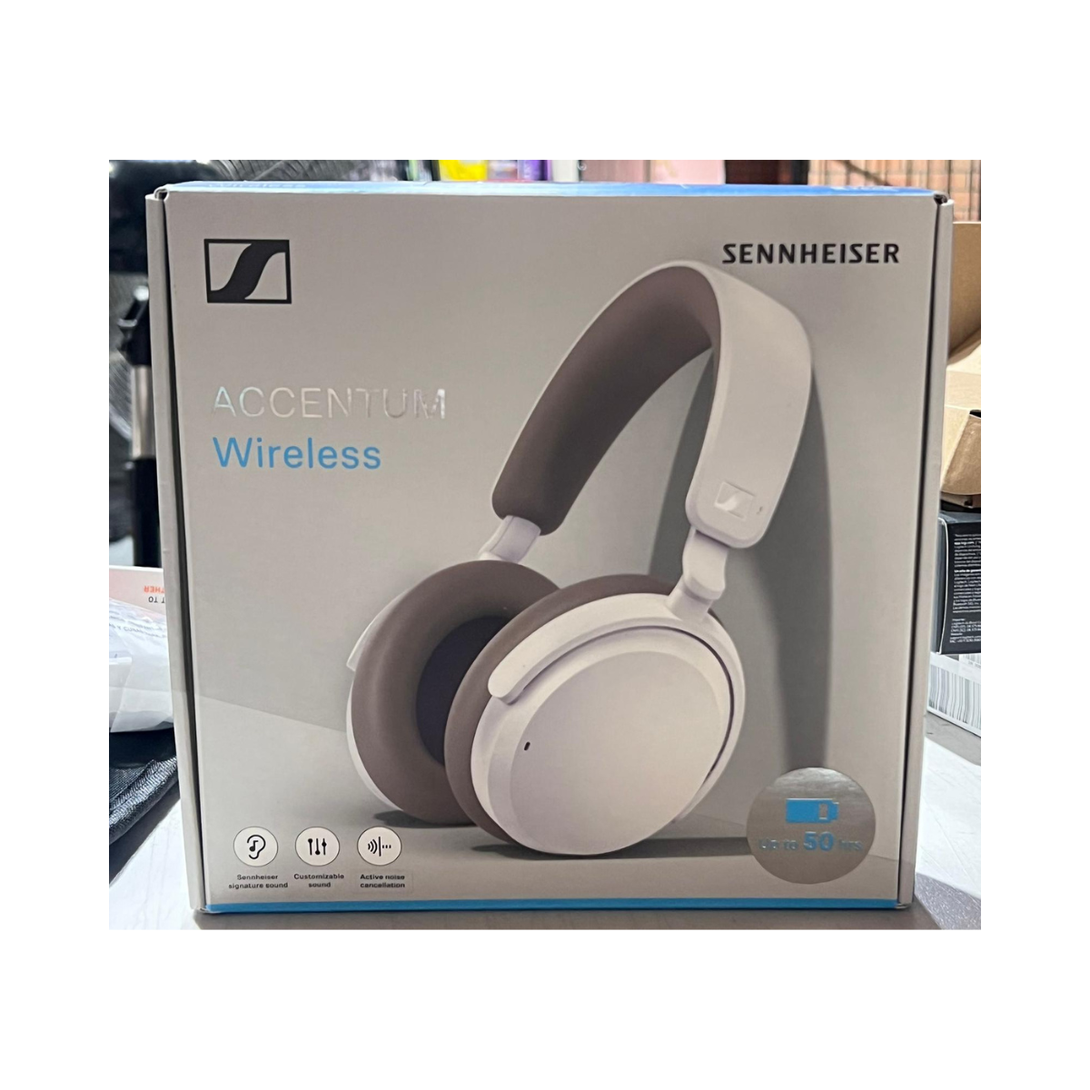 Sennheiser ACCENTUM Wireless Over Ear Noise Cancelling Headphones, White - Fair Condition SENNHEISER