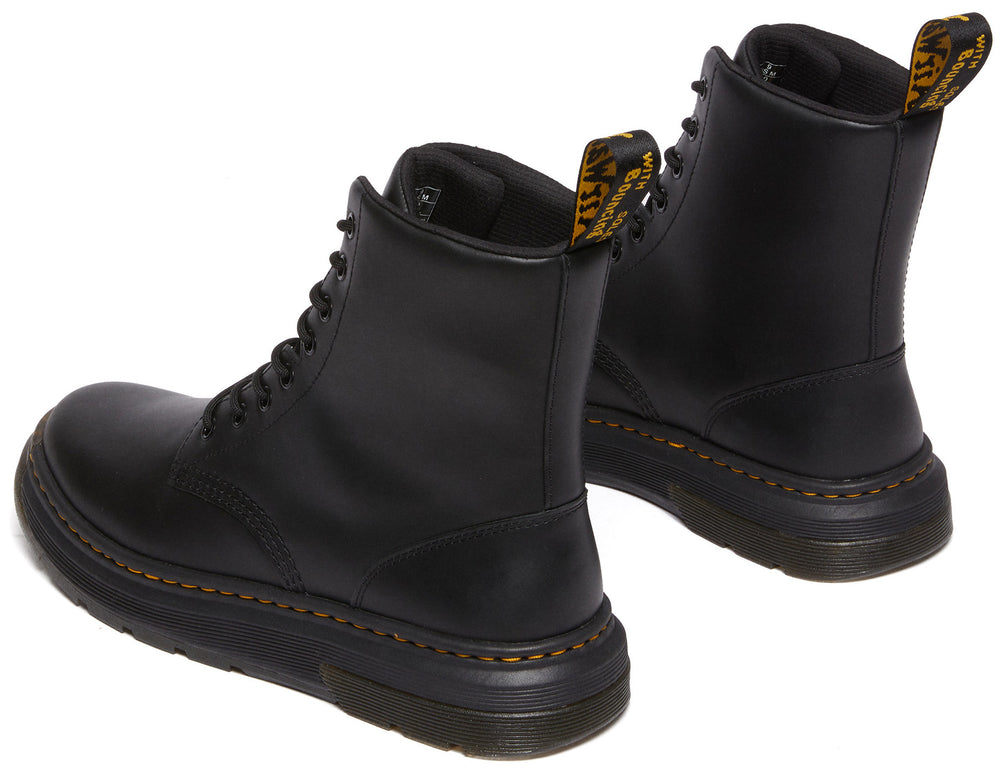 Dr. Martens Unisex Crewson 8-Eye Boot, Black Pull Up Leather - EU 41 - back heel loop