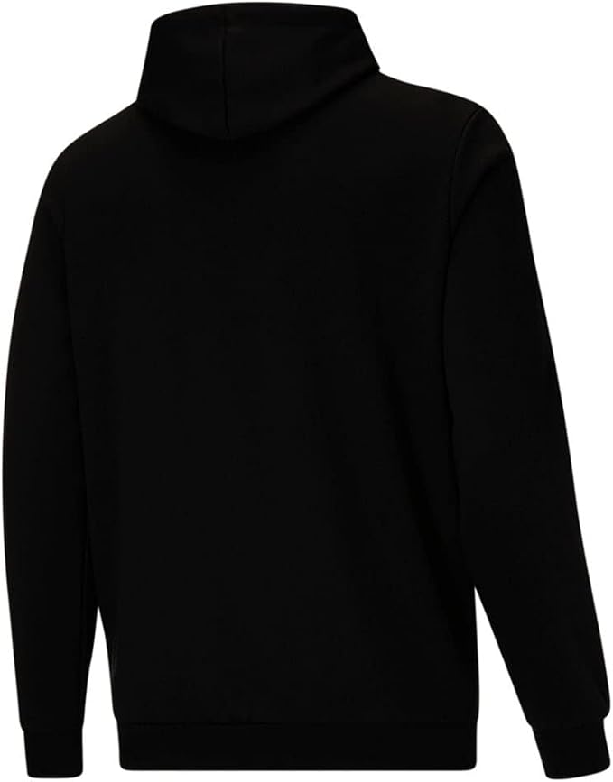 PUMA Men's Essential Big Logo Fleece Hoodie, X-Large, Black Puma