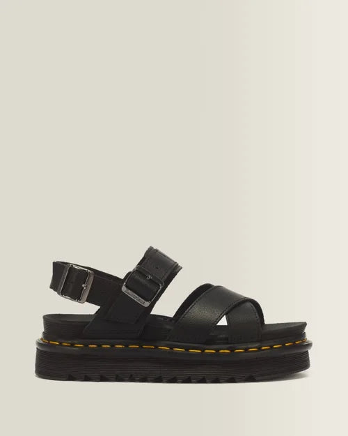 Dr. Martens Women's Voss II Cross Strap Sandal, Black Athena Leather, UK 3/US 5/EU  36 Dr Martens