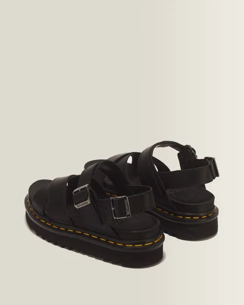 Dr. Martens Women's Voss II Cross Strap Sandal, Black Athena Leather, UK 3/US 5/EU  36 Dr Martens