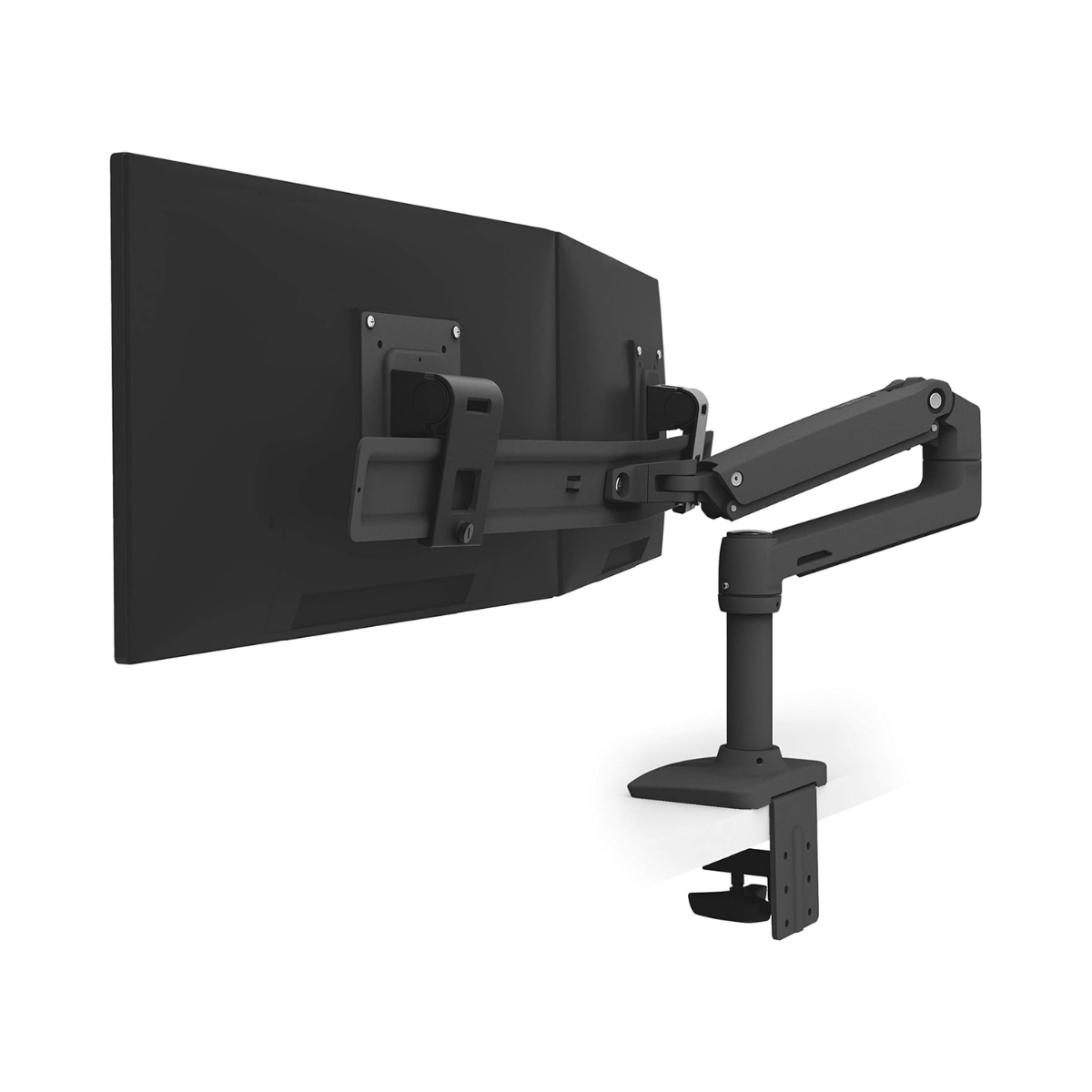 Ergotron LX Desk Dual Direct Arm, Matte Black - As New Condition Ergotron