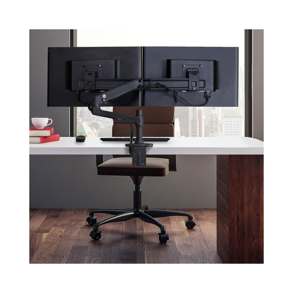 Ergotron LX Desk Dual Direct Arm, Matte Black - As New Condition Ergotron