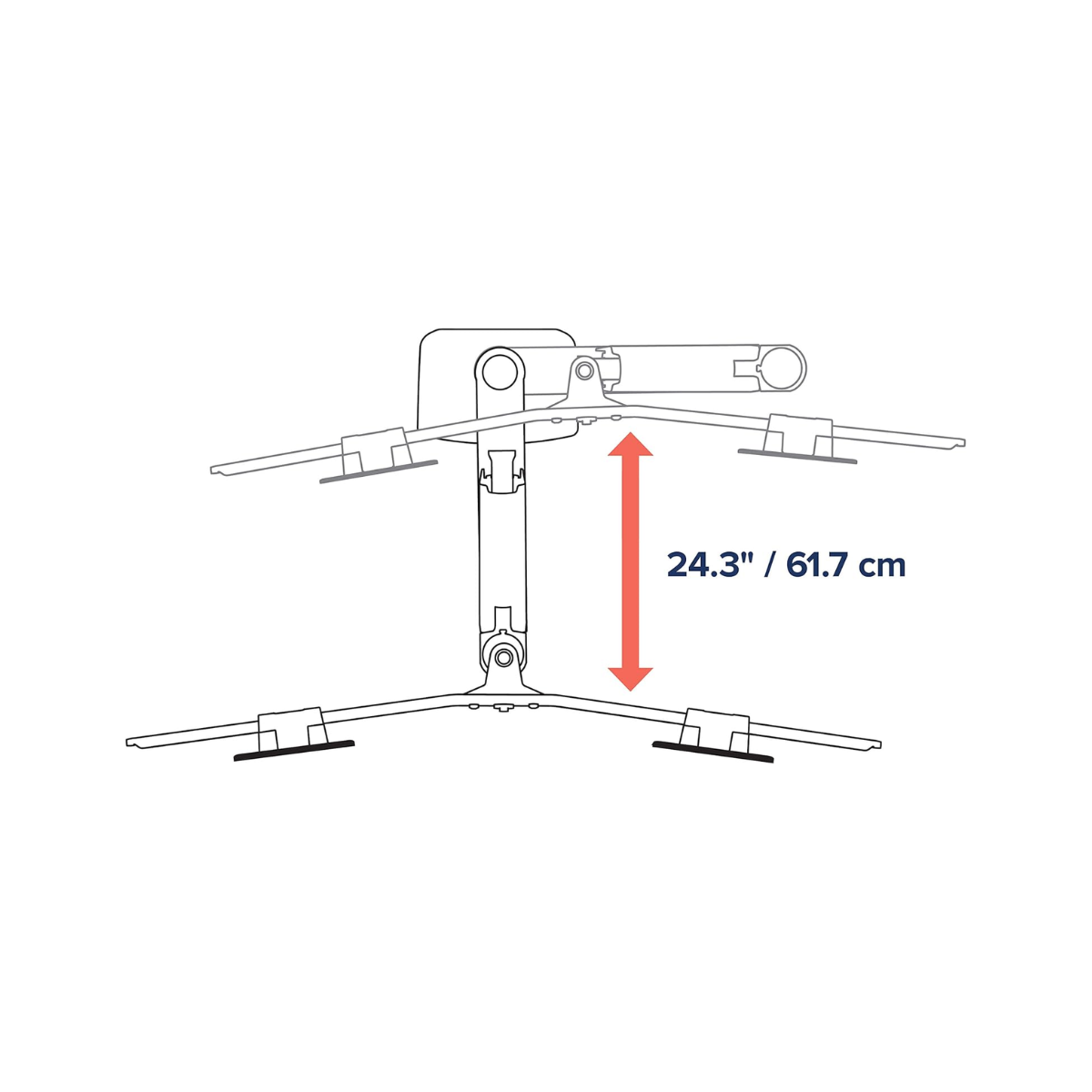 Ergotron LX Desk Dual Direct Arm, Matte Black - As New Condition Ergotron