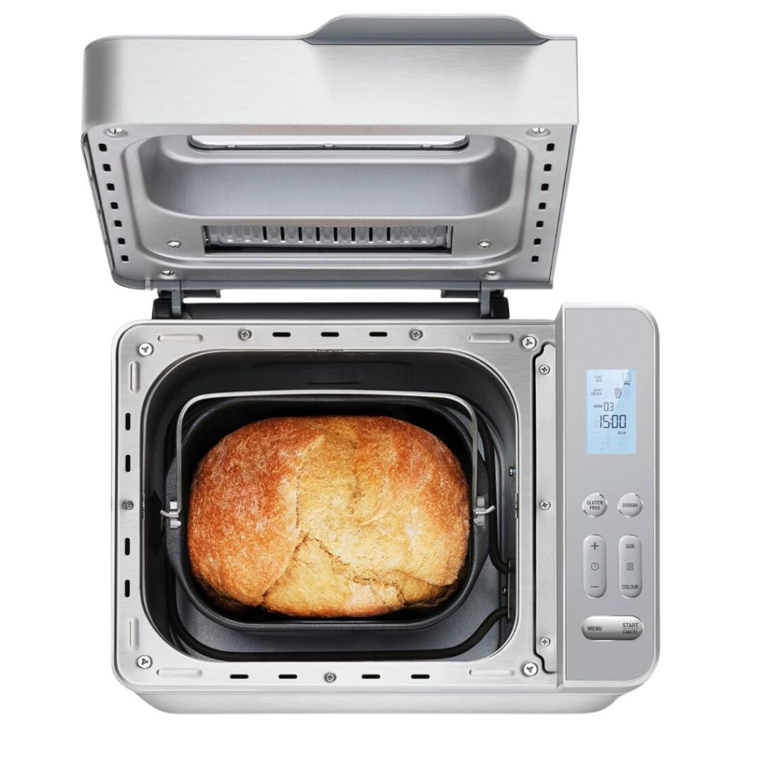 Breville the Baker's Dozen Bread Maker - Refurbished, featuring a digital display and multiple settings for baking different types of bread. Ideal for home bakers in Perth, Australia.