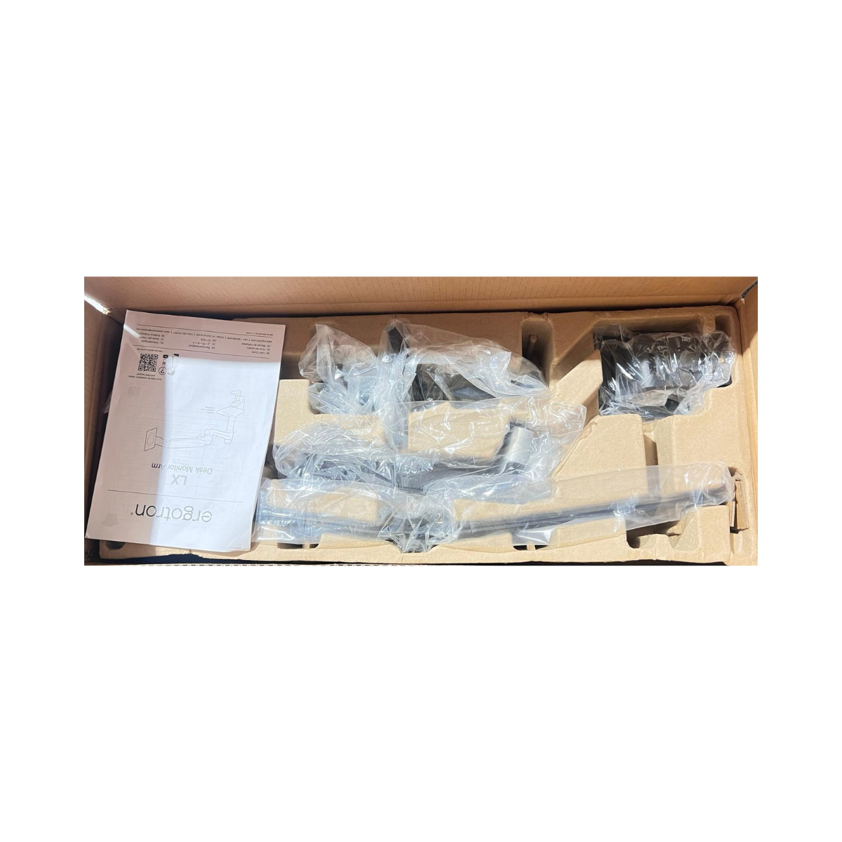 Ergotron LX Desk Dual Direct Arm, Matte Black - As New Condition Ergotron