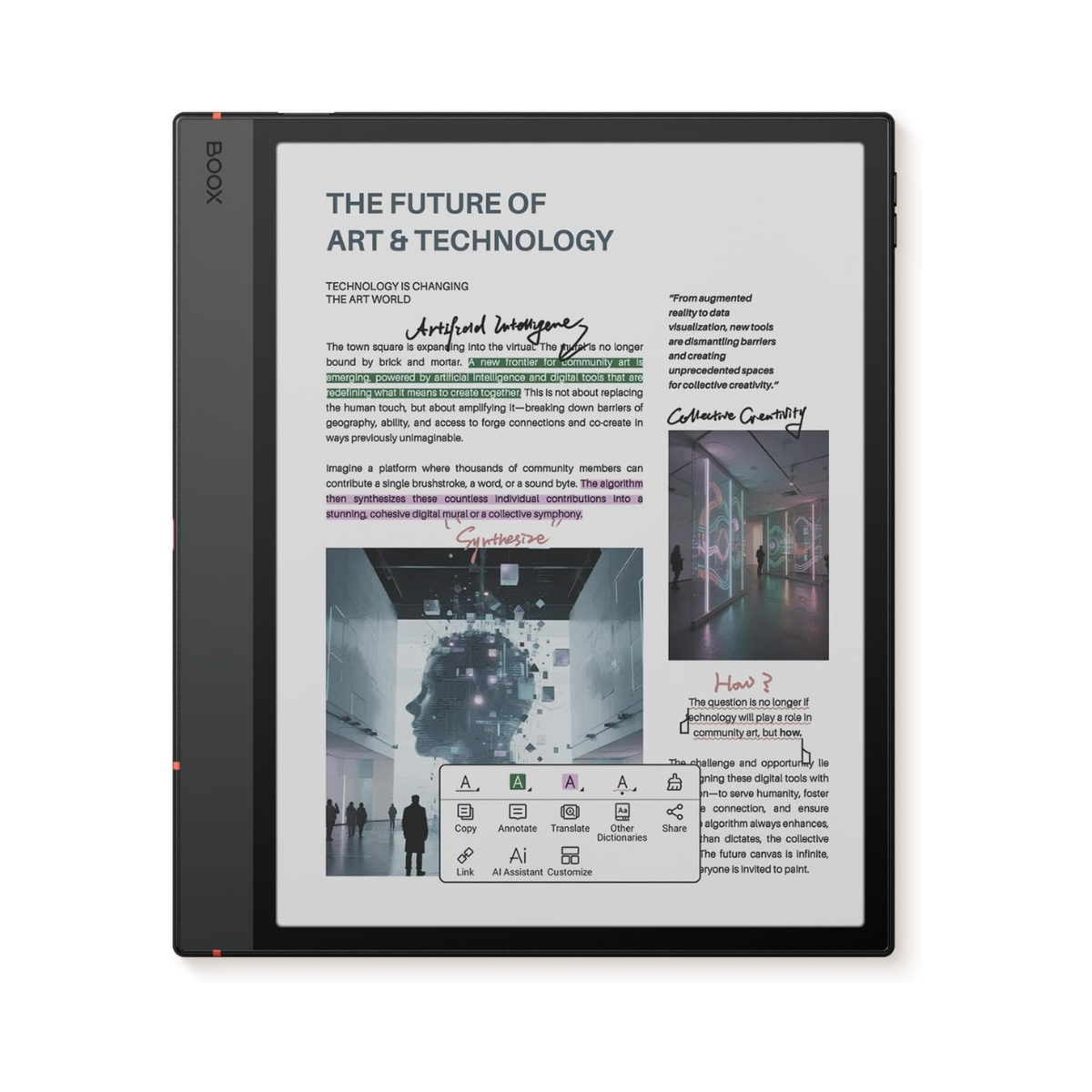 BOOX Tablet 10.3" Note Air 5 C 6G 64G - As New Condition BOOX