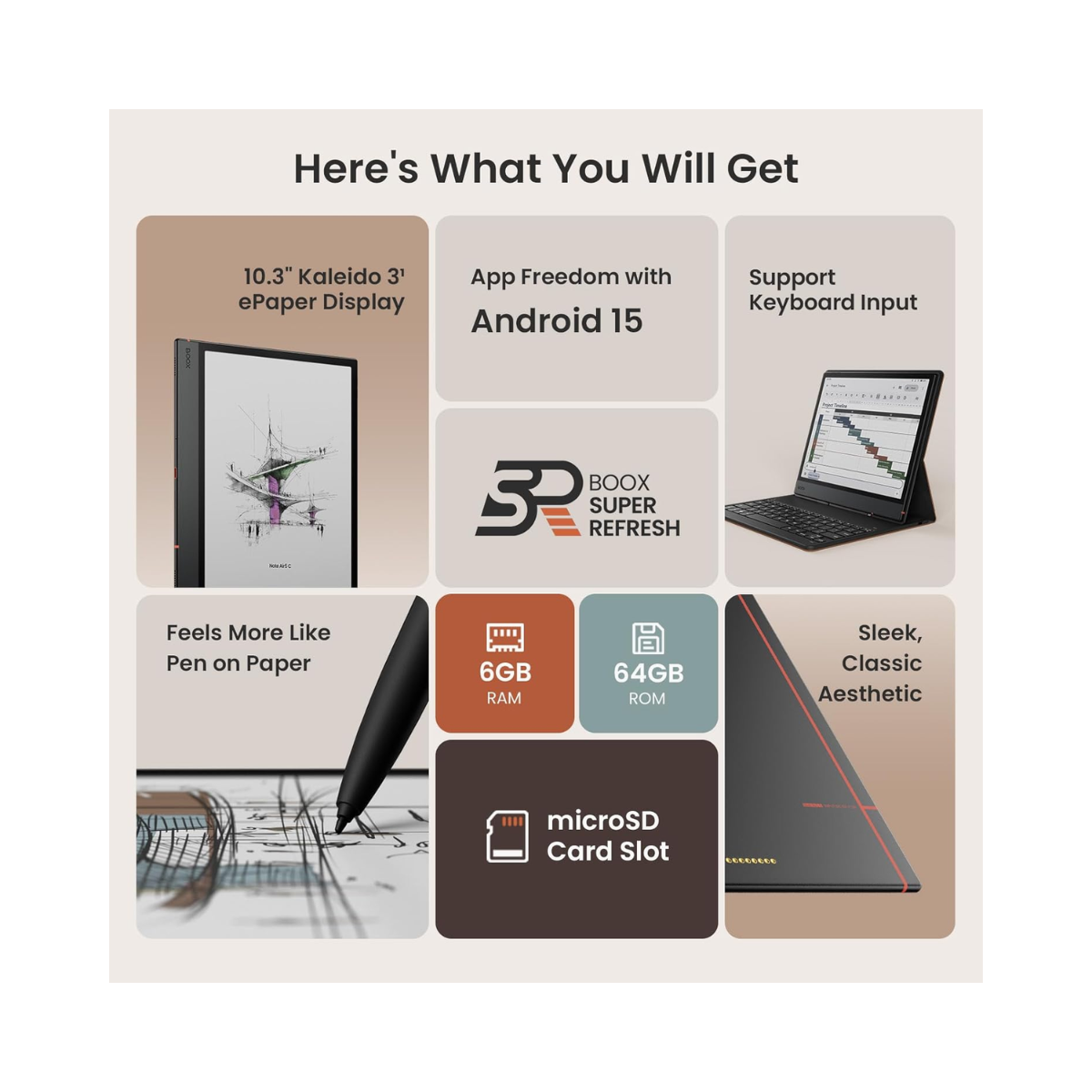 BOOX Tablet 10.3" Note Air 5 C 6G 64G - As New Condition BOOX