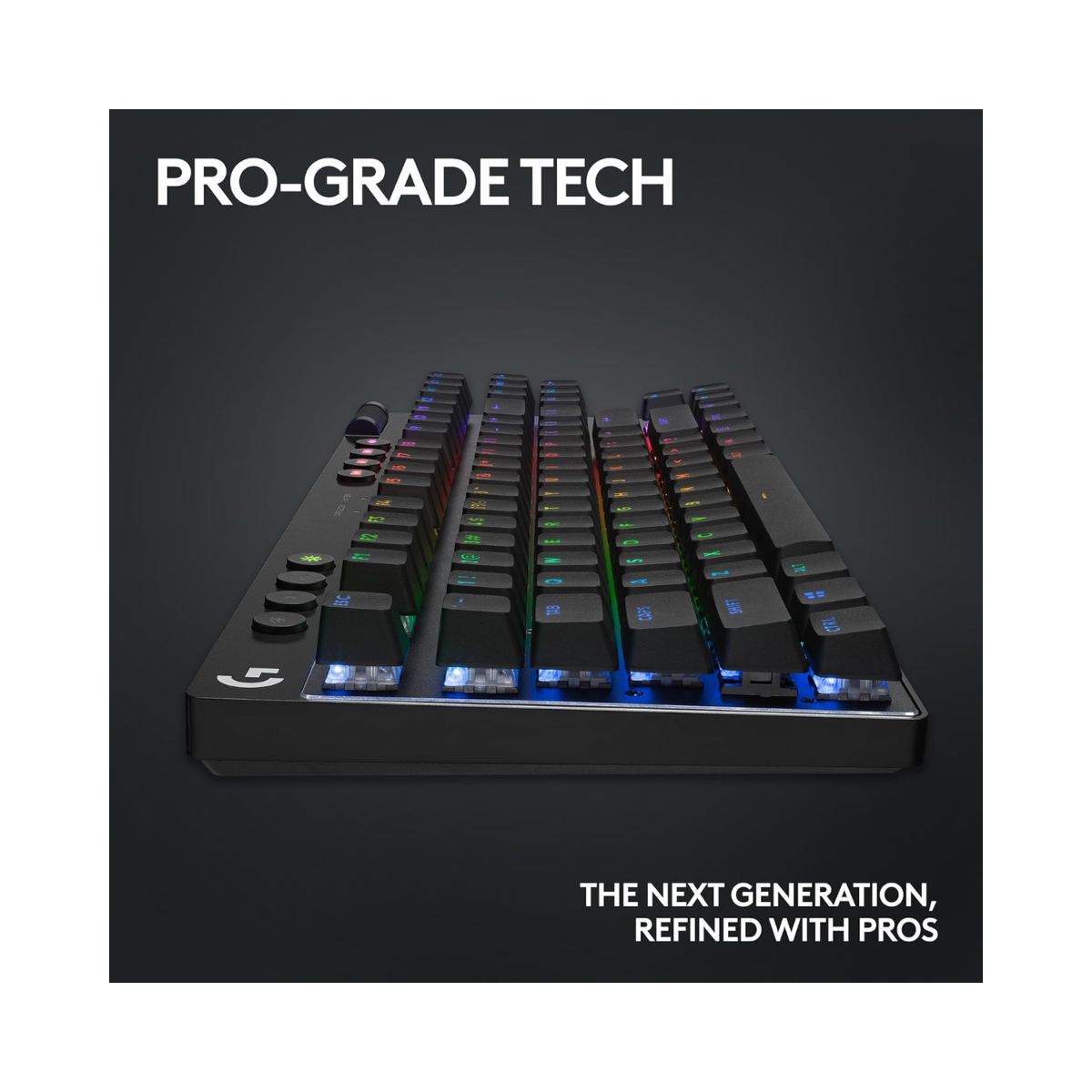 Logitech G PRO X TKL Gaming Keyboard Tactile Switches (GX Brown) Black - As New Condition Logitech