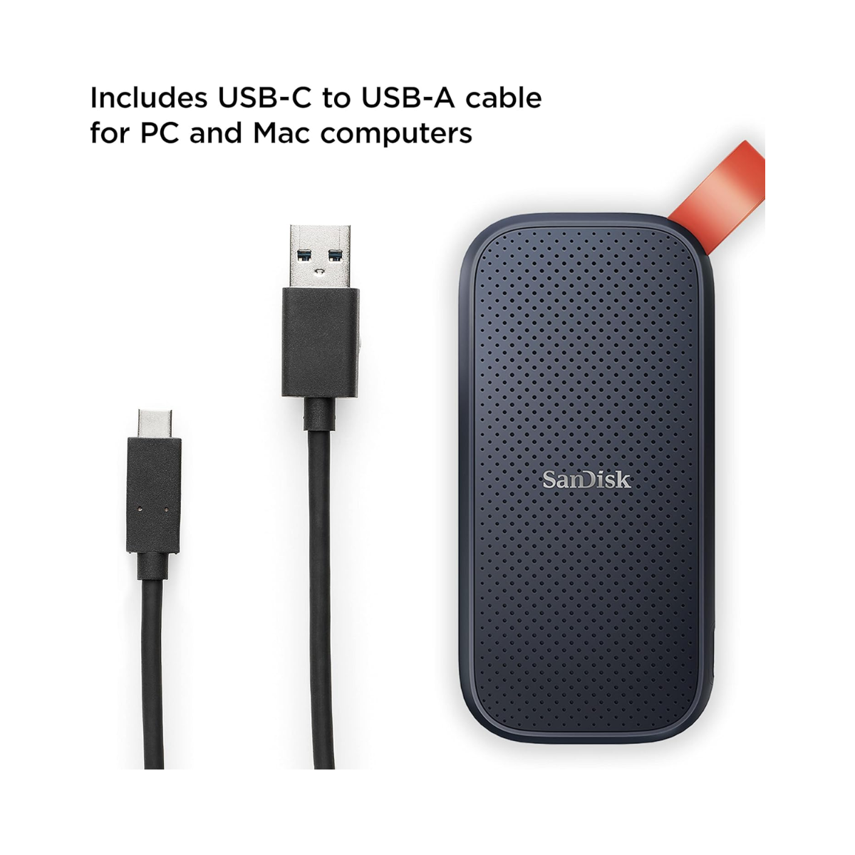 SanDisk Portable SSD 2TB Black - As New Condition SanDisk