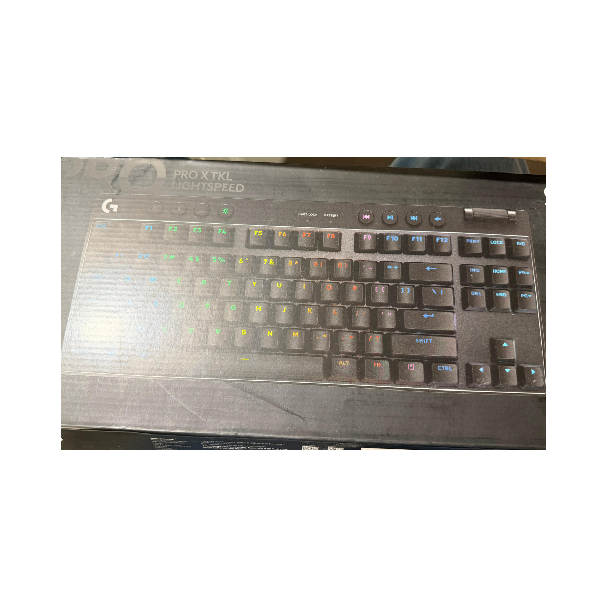 Logitech G PRO X TKL Gaming Keyboard Tactile Switches (GX Brown) Black - As New Condition Logitech
