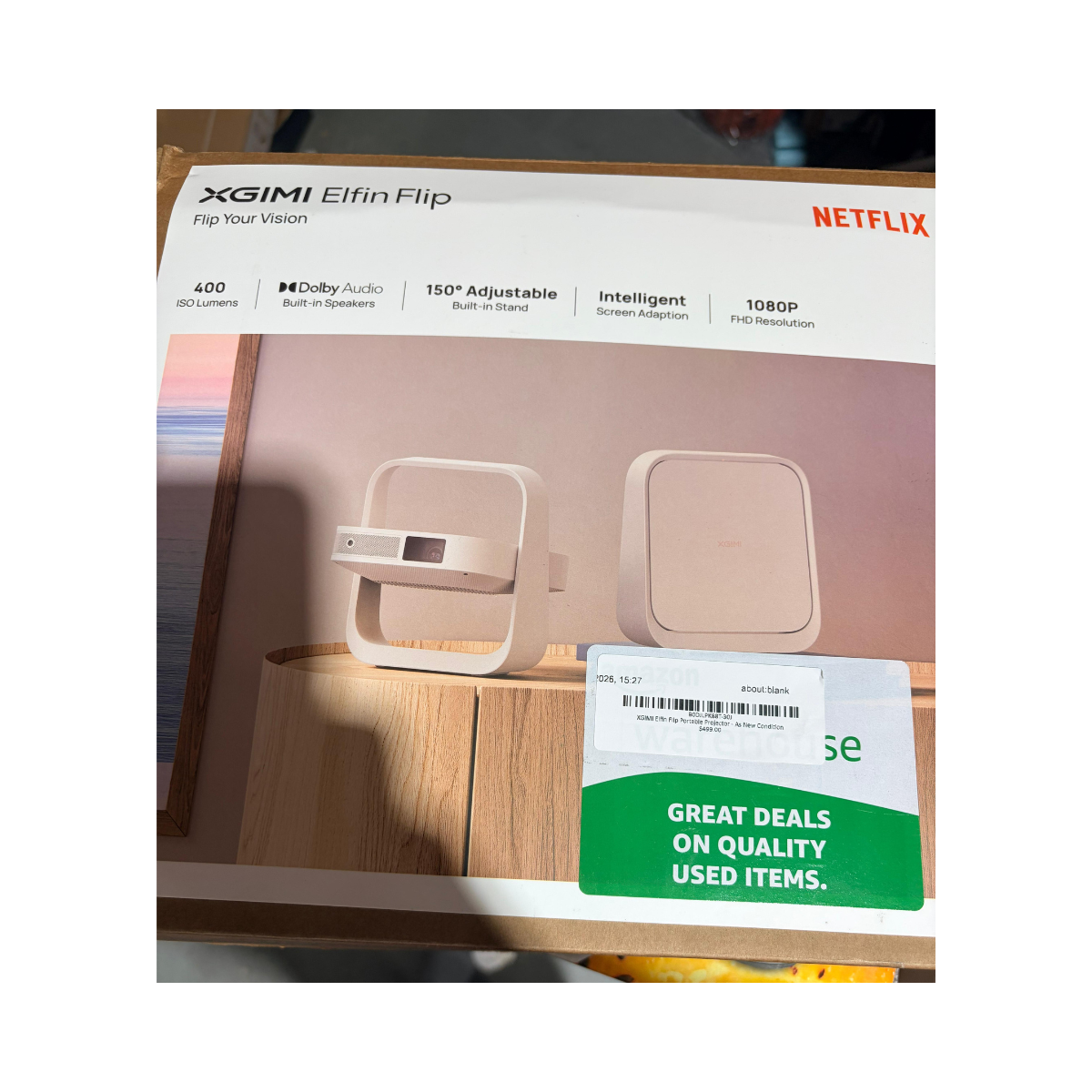 XGIMI Elfin Flip Portable Projector - As New Condition xgmi