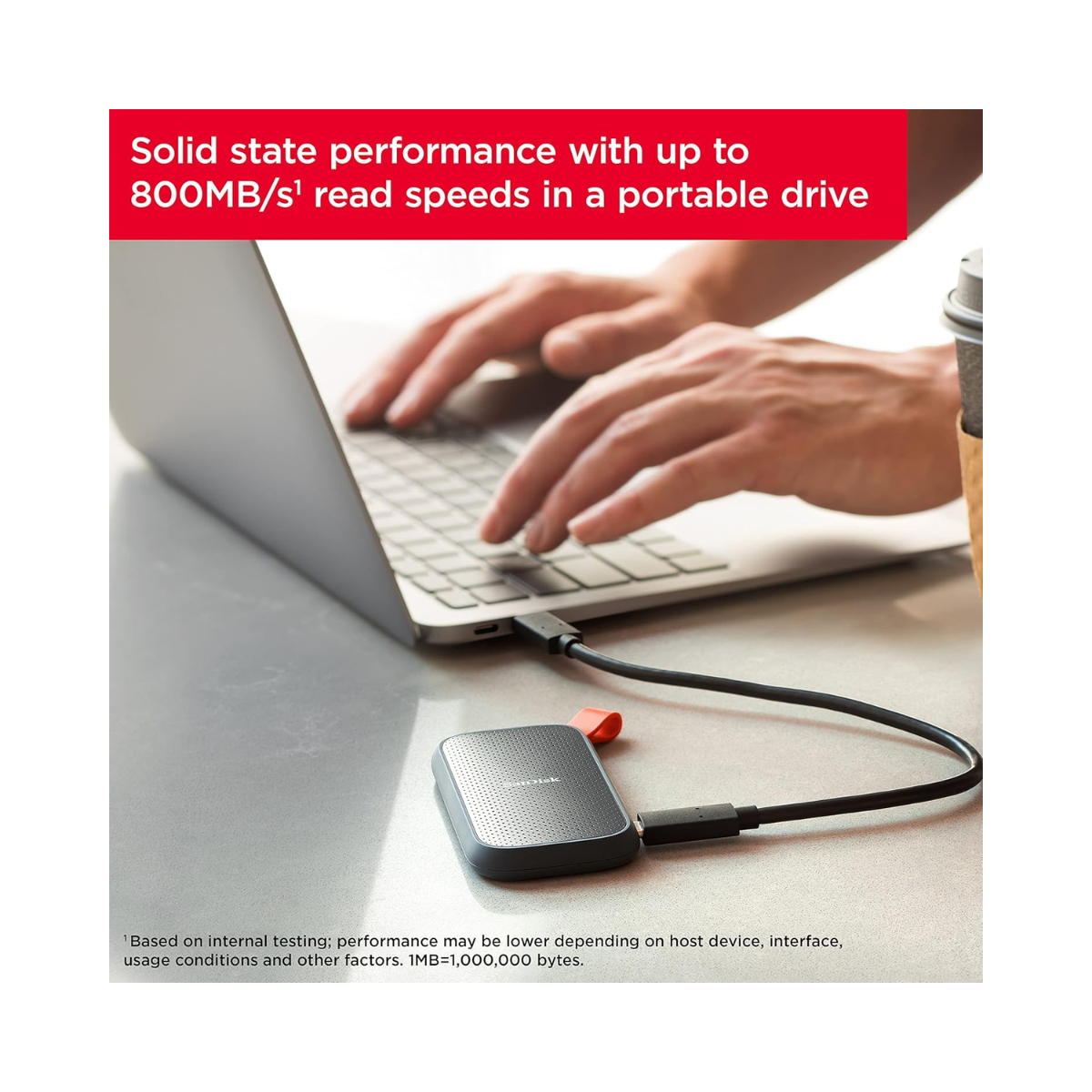 SanDisk Portable SSD 2TB Black - As New Condition SanDisk
