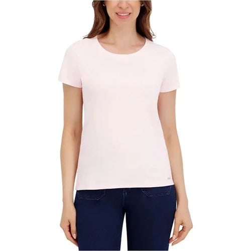 DKNY Pale Blue Crewneck Short Sleeve Tee-Rose Quartz DKNY