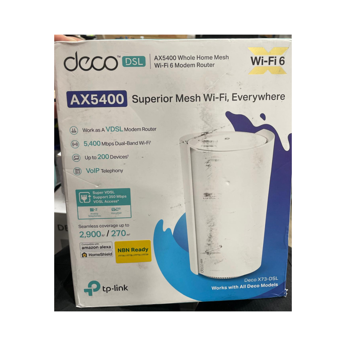 TP-Link Deco AX5400 VDSL Whole Home Mesh Wi-Fi 6 Modem Router - Deco X73-DSL - As New TP-LINK