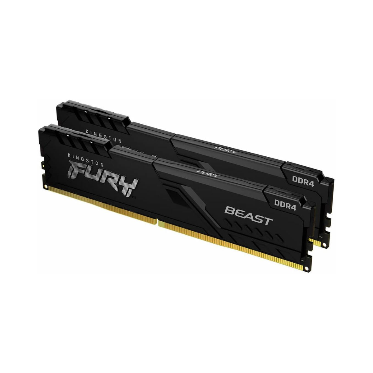 Kingston FURY Beast 32GB (2x16GB) 3200MHz DDR4 CL16 Desktop Memory Kit of 2 KF432C16BBK2/32, Black (KF432C16BBK2/32) Kingston