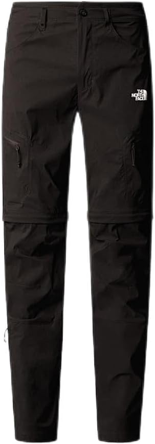 The North Face Men's Exploration Convertible Regular Tapered Pants - EU Covertable Pants, TNF Black, US 38 The North Face