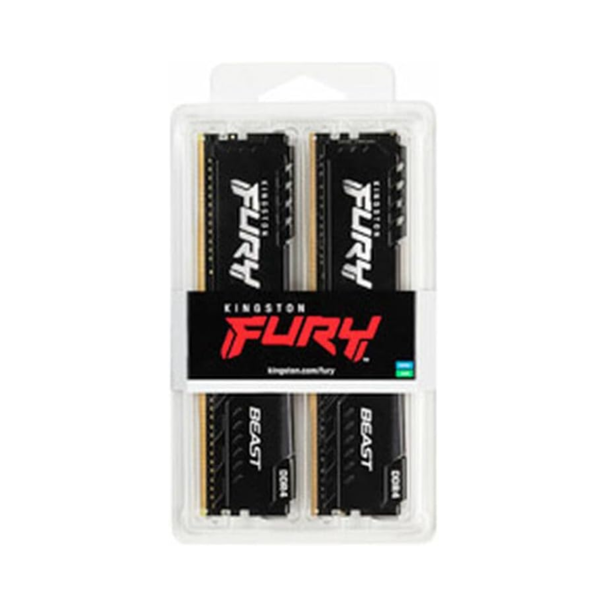 Kingston FURY Beast 32GB (2x16GB) 3200MHz DDR4 CL16 Desktop Memory Kit of 2 KF432C16BBK2/32, Black (KF432C16BBK2/32) Kingston