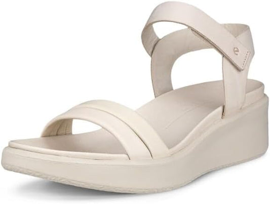 ECCO Women's Flowt Wedge LX Leather Sandal, Limestone, EU 41/US 10-10.5 ECCO