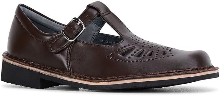 Harrison Girls' Indiana II Youth T-Bar School Shoe, Brown Hi-Shine - EU 38.5 Harrison