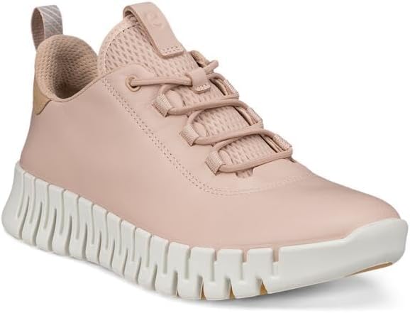 ECCO Women's Gruuv Elastic Lace Leather Sneaker, Rose Dust/Powder, EU 36/US 5-5.5 ECCO