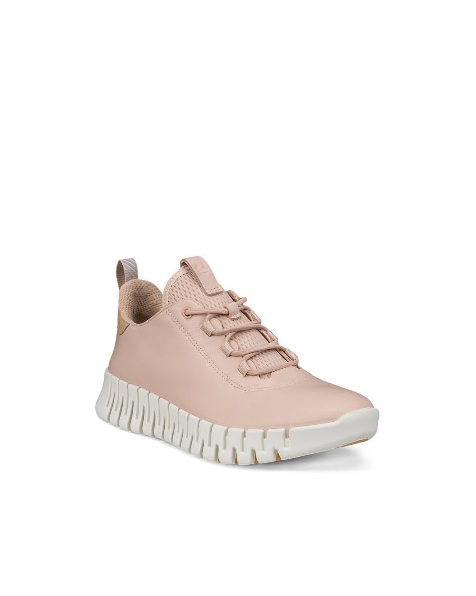 ECCO Women's Gruuv Elastic Lace Leather Sneaker, Rose Dust/Powder, EU 36/US 5-5.5 ECCO