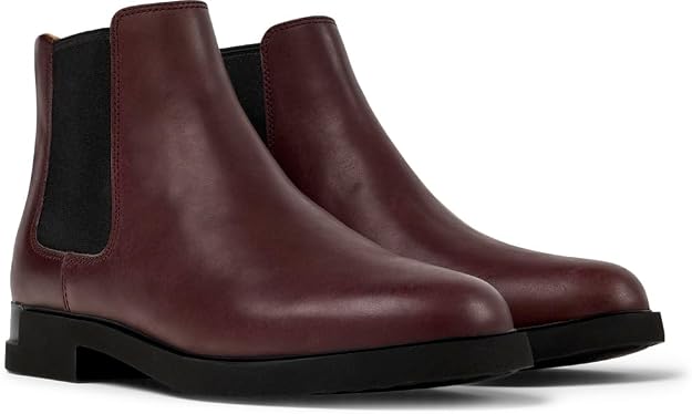Camper Women's Iman Ankle Boot, Smooth Leather Burgundy, EU 36/US 6 CAMPER
