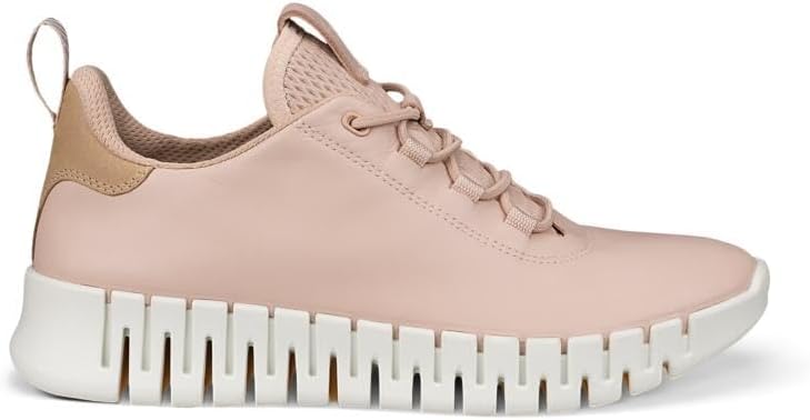 ECCO Women's Gruuv Elastic Lace Leather Sneaker, Rose Dust/Powder, EU 36/US 5-5.5 ECCO