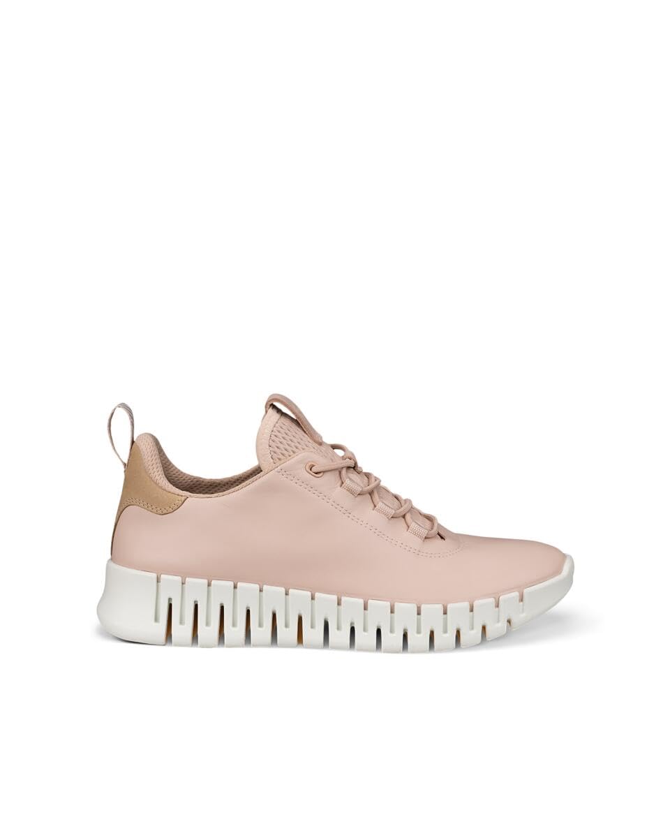 ECCO Women's Gruuv Elastic Lace Leather Sneaker, Rose Dust/Powder, EU 36/US 5-5.5 ECCO