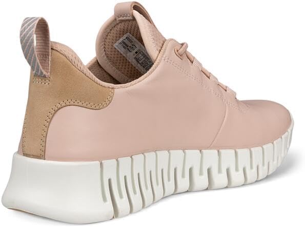 ECCO Women's Gruuv Elastic Lace Leather Sneaker, Rose Dust/Powder, EU 36/US 5-5.5 ECCO