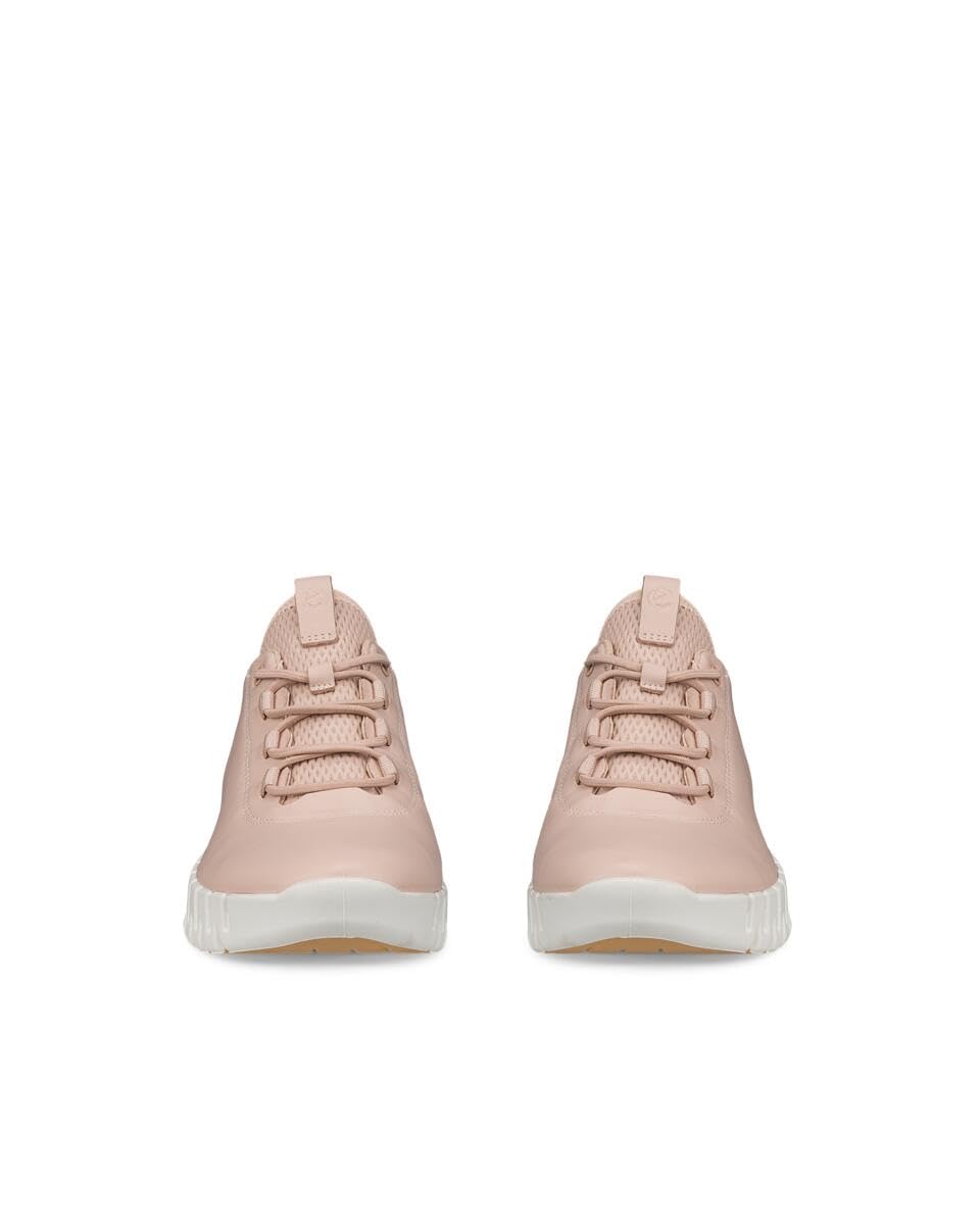 ECCO Women's Gruuv Elastic Lace Leather Sneaker, Rose Dust/Powder, EU 36/US 5-5.5 ECCO