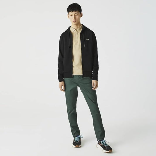 Lacoste Men's Essentials Nb Zip Front Sweat, Black, X-Large Lacoste