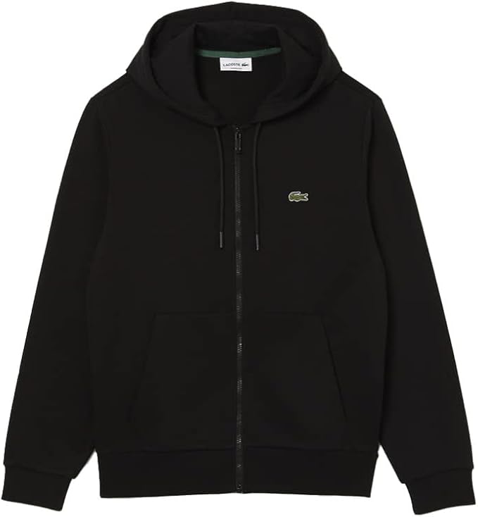 Lacoste Men's Essentials Nb Zip Front Sweat, Black, X-Large Lacoste