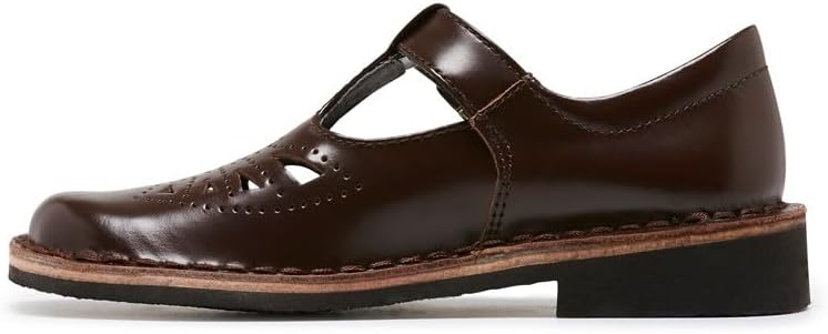 Harrison Girls' Indiana II Youth T-Bar School Shoe, Brown Hi-Shine - EU 38.5 Harrison