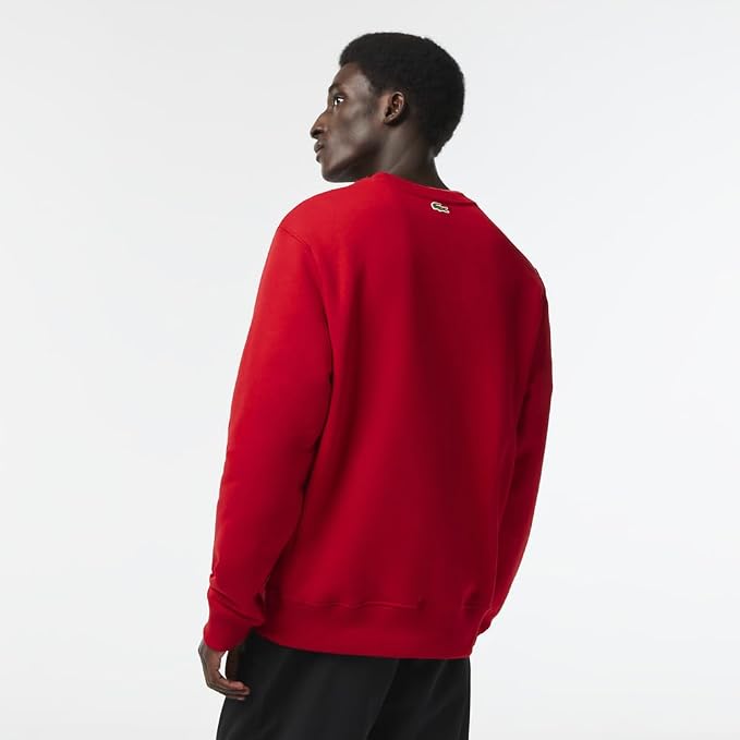 Lacoste Men's Orginals Relax Fit Sweat, Red, Medium Lacoste