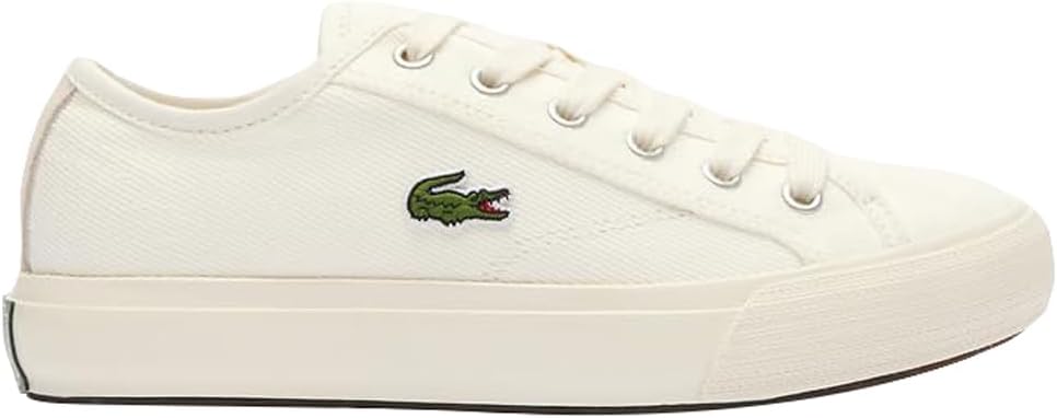 Lacoste Women's Backcourt 124 Canvas Sneaker, Off White - side view