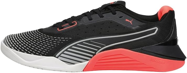 PUMA Unisex Adult's Fuse 4.0 Sneaker, PUMA Black/PUMA White/Glowing Red/Gray Echo, 10.5 US Womens/9 US Mens, EU 42 Puma