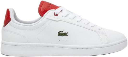 Lacoste Women's Carnaby Pro 2 123 SFA Sneaker, White/Red, 8 US / EU 39.5 Lacoste