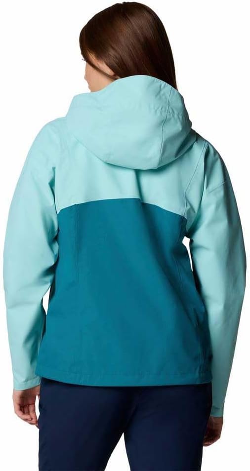 Columbia Women's Hikebound II Waterproof Rain Jacket, Spray/River Blue, Medium Columbia