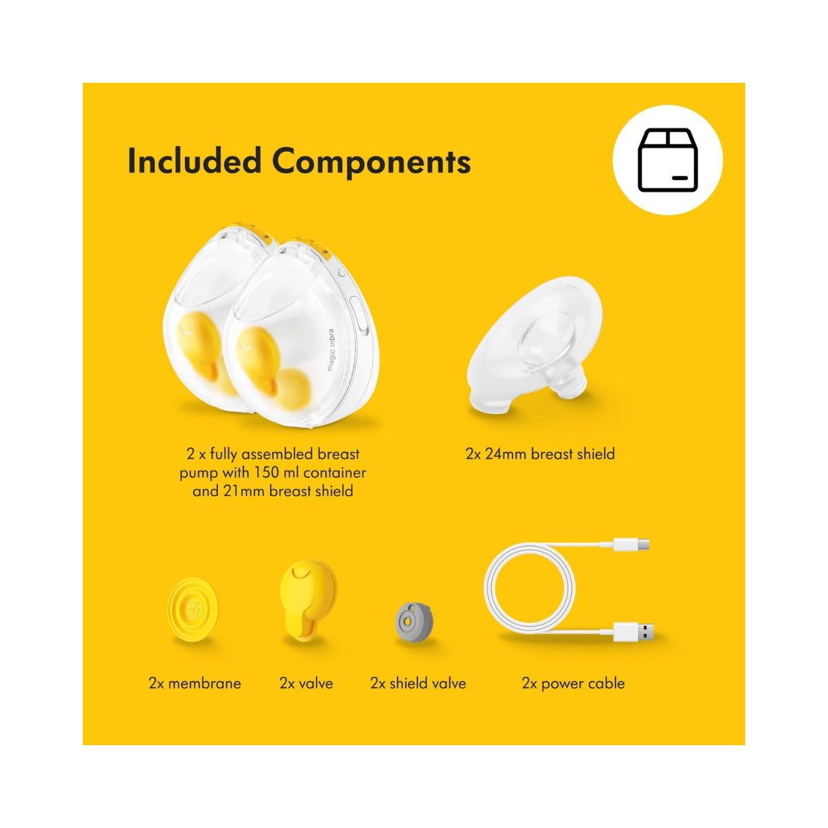 Medela Magic InBra Hands-free Wearable Double Breast Pump - As New Condition MEDELA