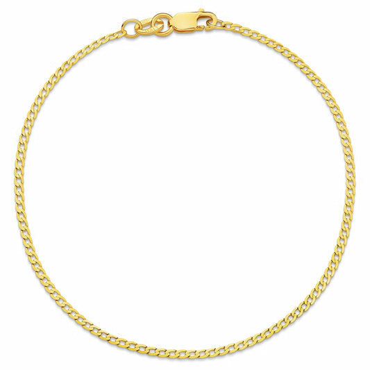 18KT Yellow Gold Flat Curb Bracelet 1g