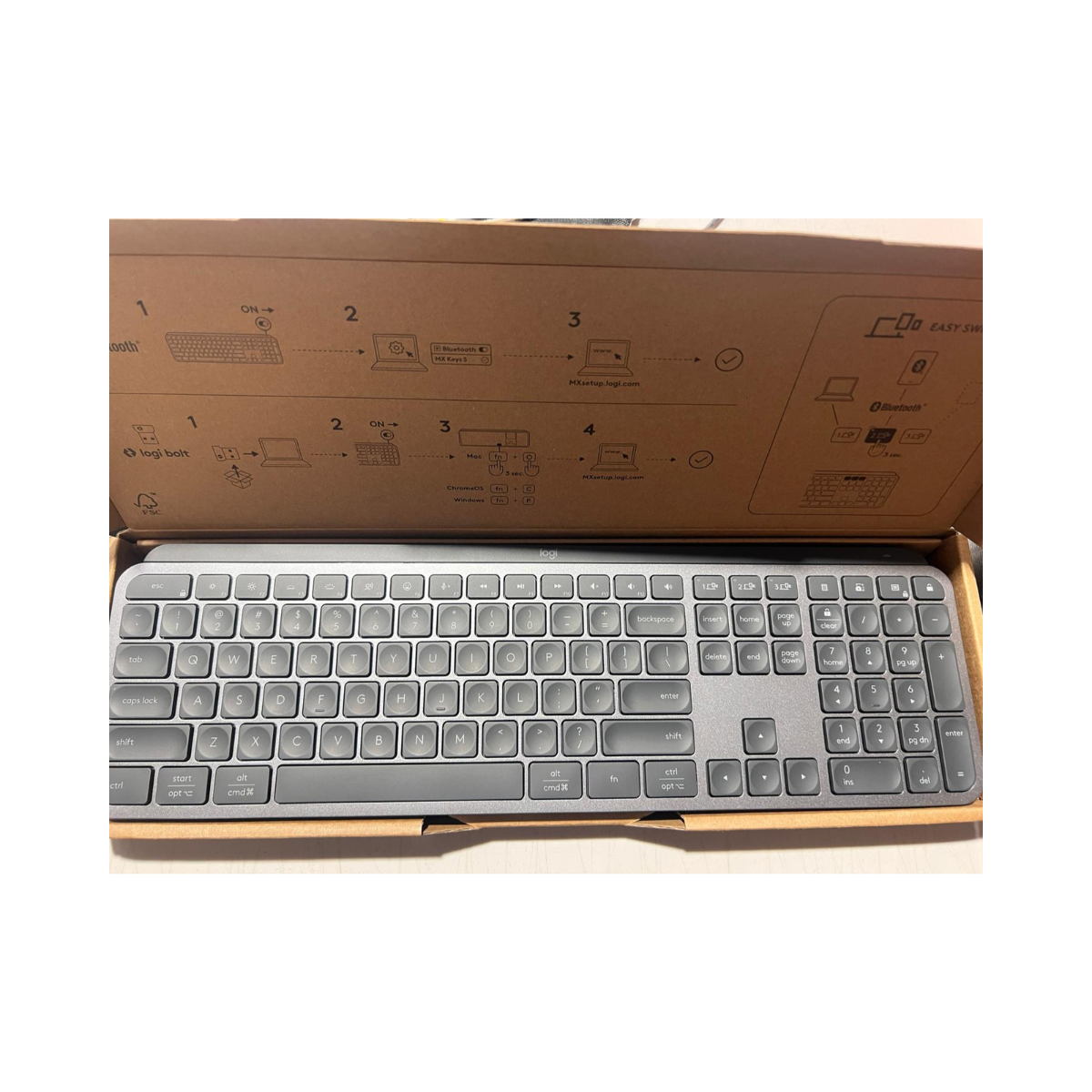 Logitech MX Keys S Wireless Keyboard Graphite – As New Condition Logitech