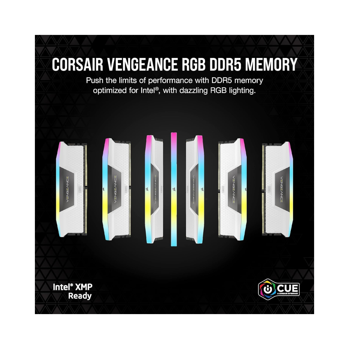 CORSAIR Vengeance RGB DDR5 RAM 32GB (2x16GB) 6000MHz CL36 Intel XMP White - As New CORSAIR