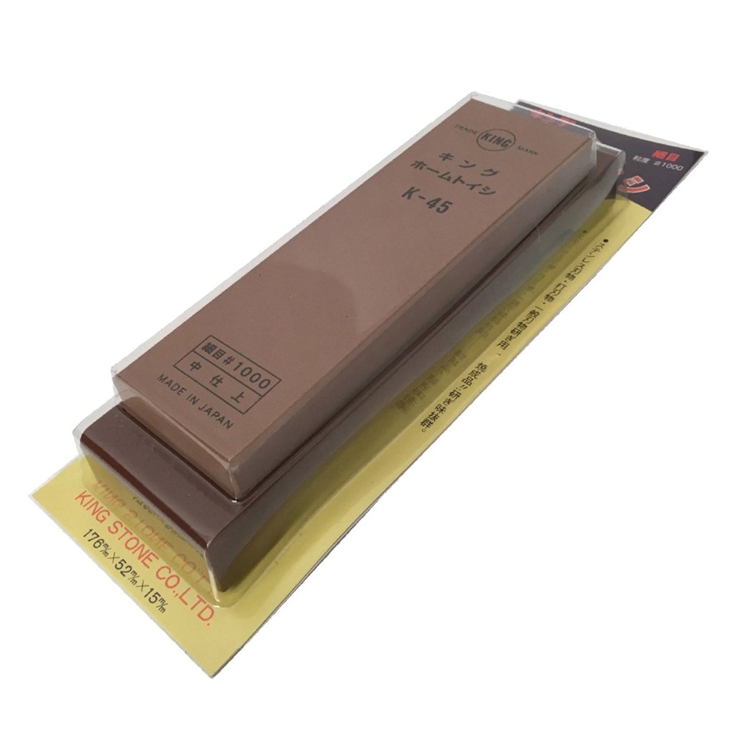 King 1000 Grit Whetstone with Plastic Base