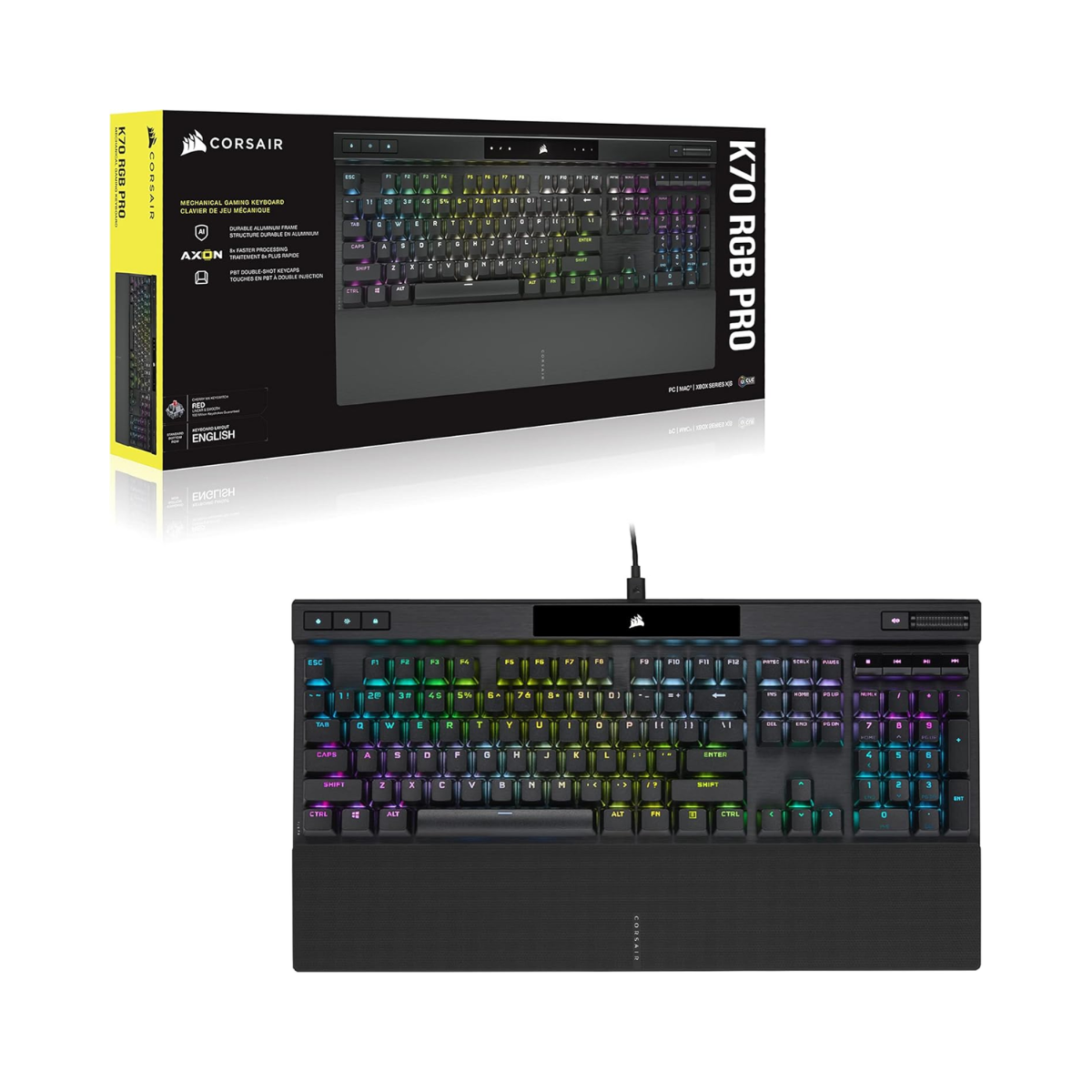 Corsair K70 PRO RGB Optical-Mechanical Gaming Keyboard Black - Excellent Condition CORSAIR