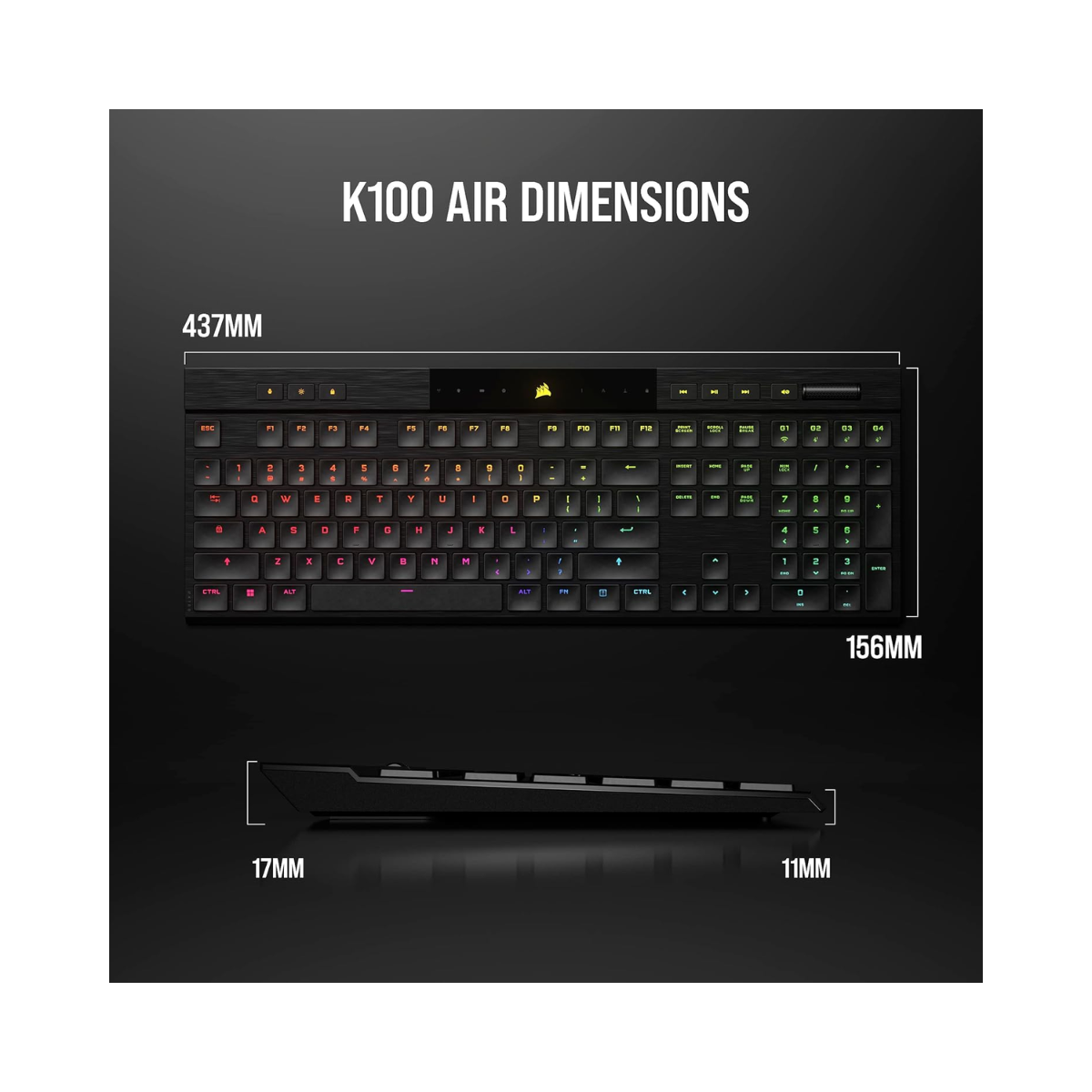 CORSAIR K100 RGB Optical-Mechanical Gaming Keyboard - Excellent Condition CORSAIR