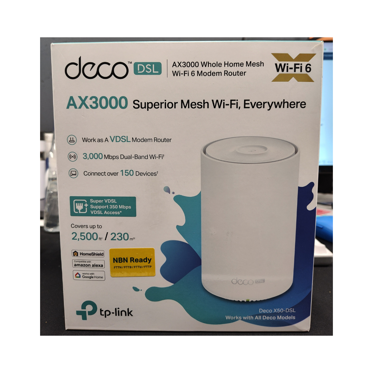 TP-Link Deco X50-DSL AX3000 Whole Home Mesh Wi-Fi 6 Modem Router – As New Condition TP-LINK