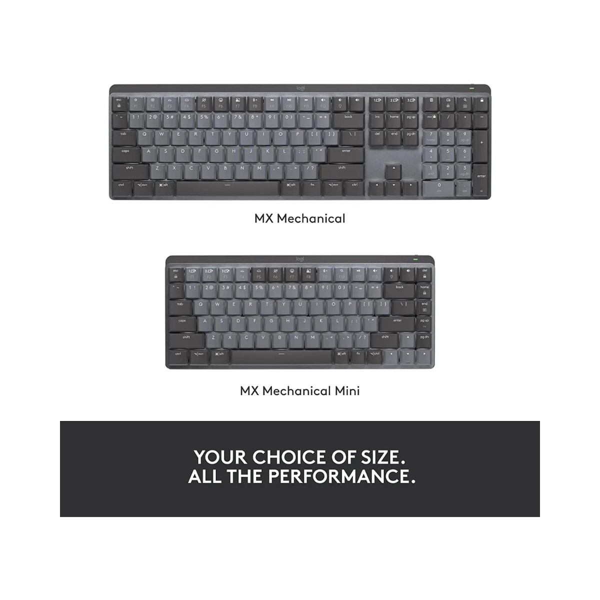 Logitech MX Mechanical Mini Wireless Keyboard Tactile Quiet - Excellent Condition Logitech