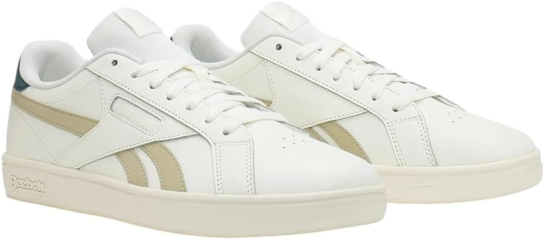 Reebok Unisex Court Retro Sneaker, Chalk/Classic Beige/Retro Teal, 12.5 US Women/11 US Men Reebok
