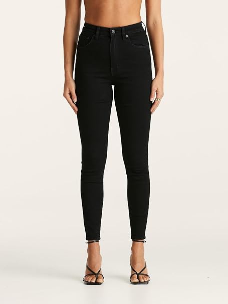 Lee Women's High Licks Crop Skinny Jeans, Primo Black, 6 LEE